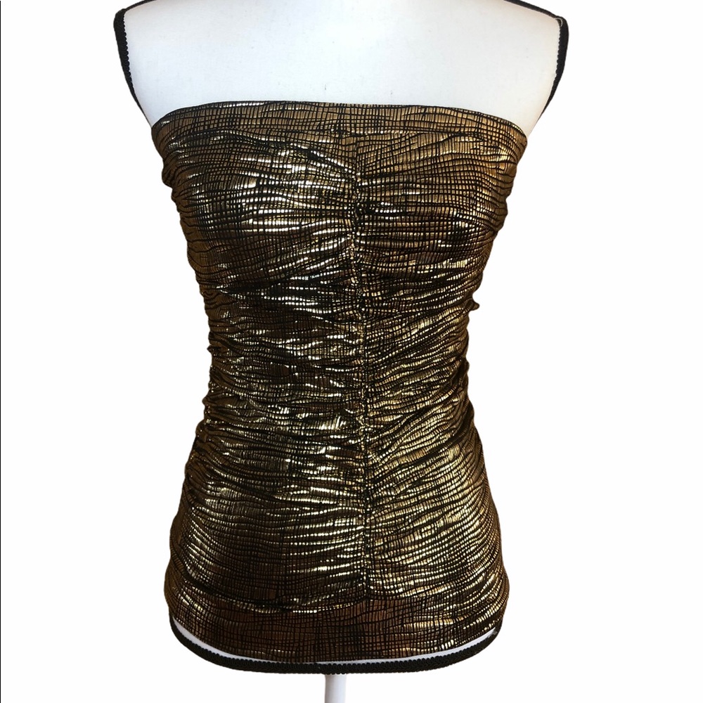 Kala Gold lame’ tube top size small